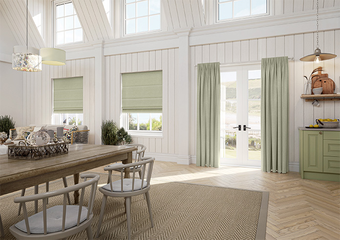 Delicate Chevron, Apple - Motorised Roman Blind - Image 6